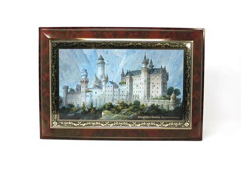 king ludwig castle metal cookie box 1998|Large Vintage Schloss Neuschwanstein Castle Cookie Tin, Henry .